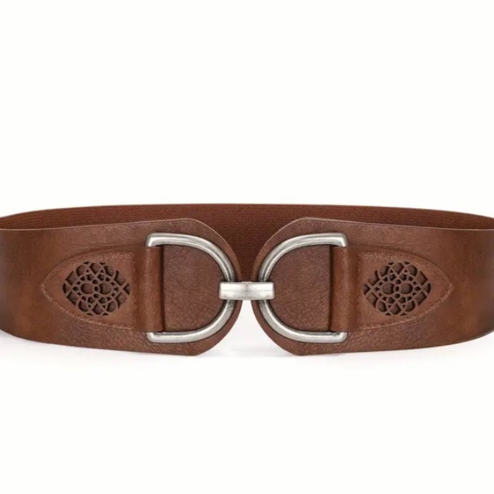 Stretchy Wide Belt Brown BRAND NEW! Size L  - 35.4”inches / fits 36”-39” waist